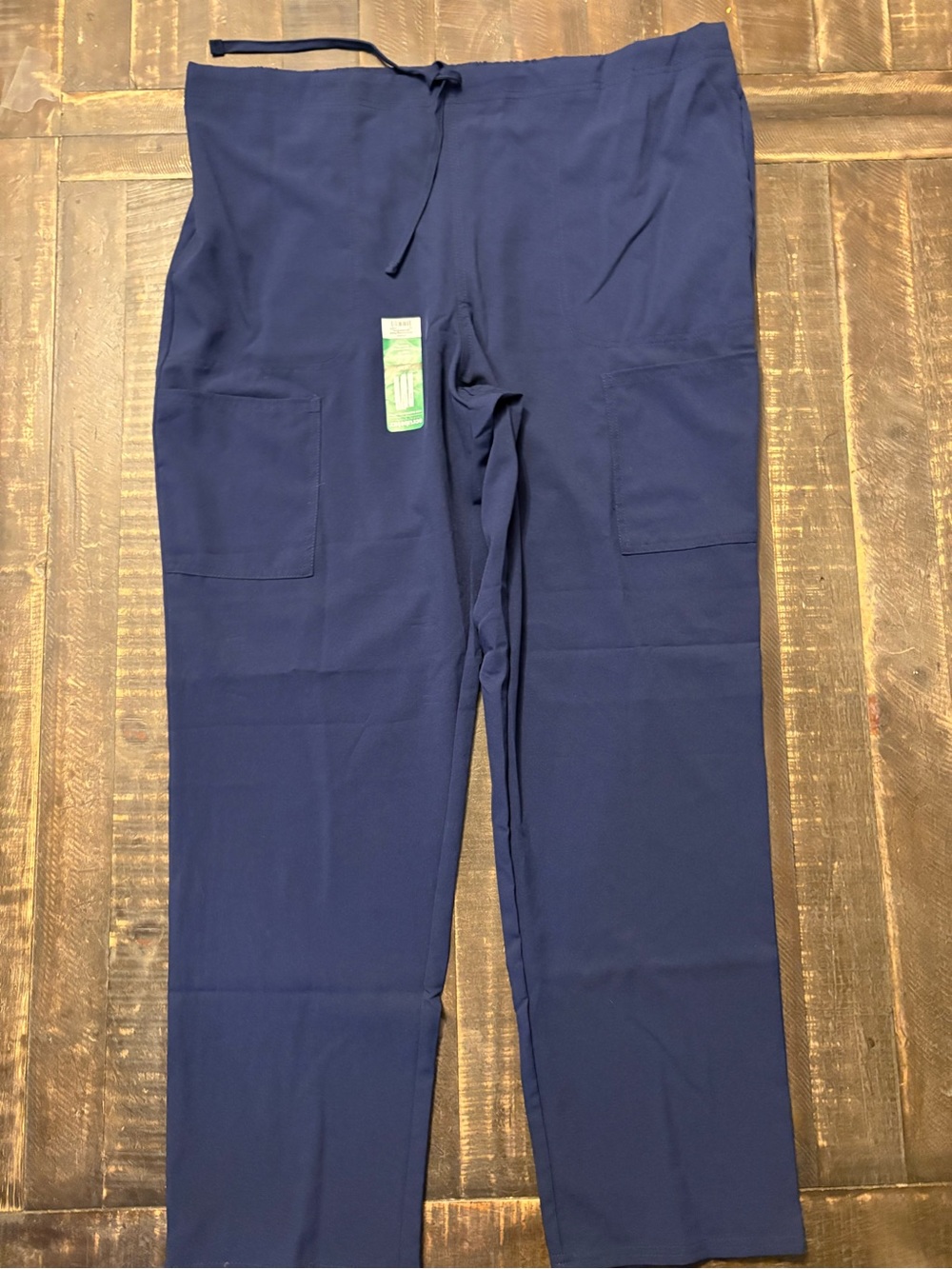 Scrubstar Navy Blue Drawstring Scrub Joggers Tie Waist Cargo Pockets Healthcare